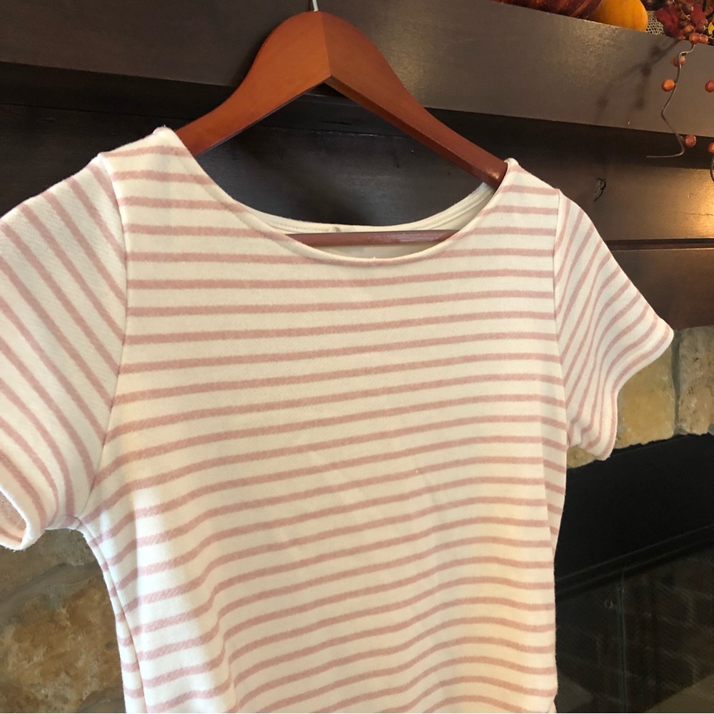 Pink Blush - Ruched Maternity Dress - Short Sleeve Sweater Dress With Lining